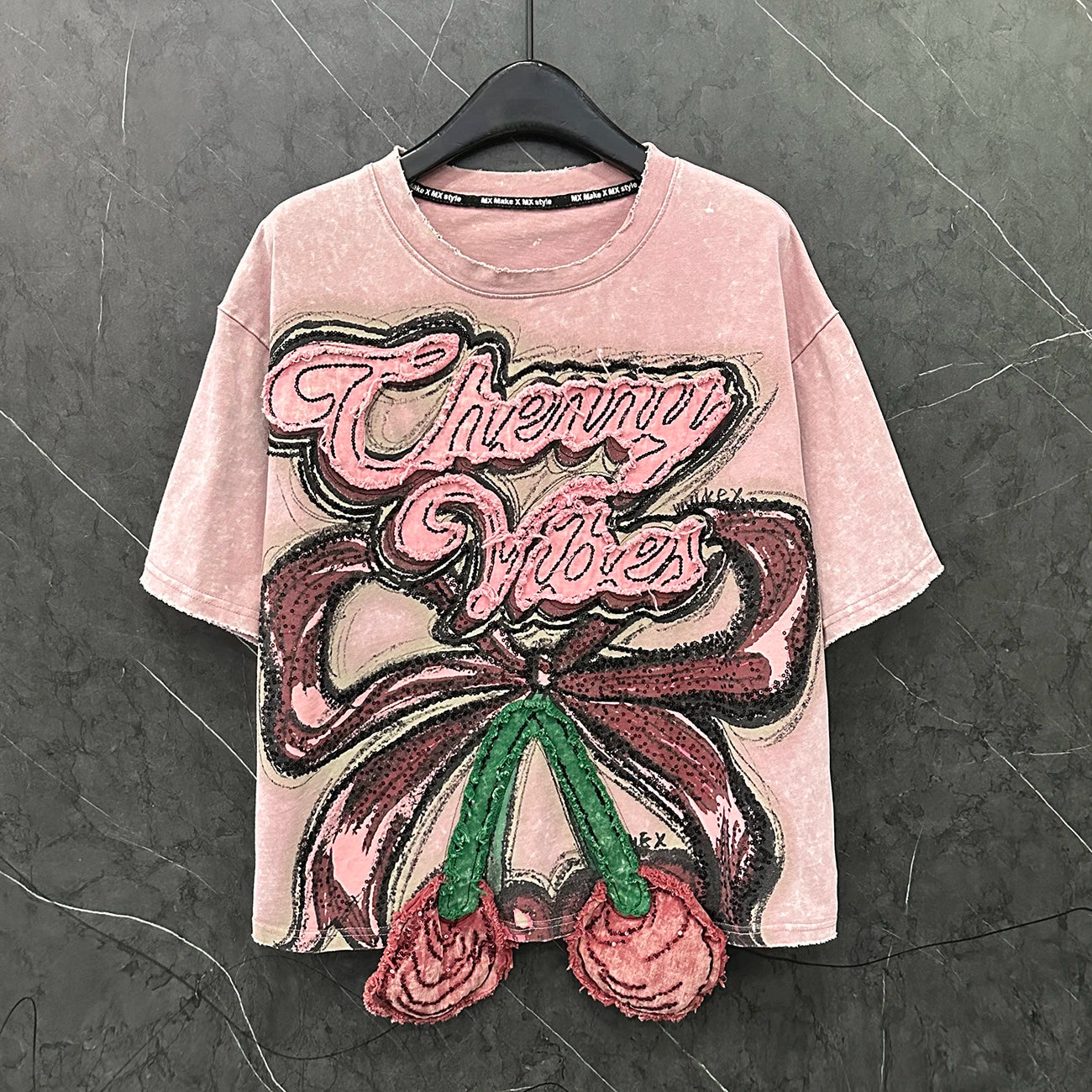 Design Sense 3D Fruit Short-sleeved T-shirt Women's Loose Casual Versatile Crew Neck Top 2025 Summer New Kawaii Tshirts Pullover