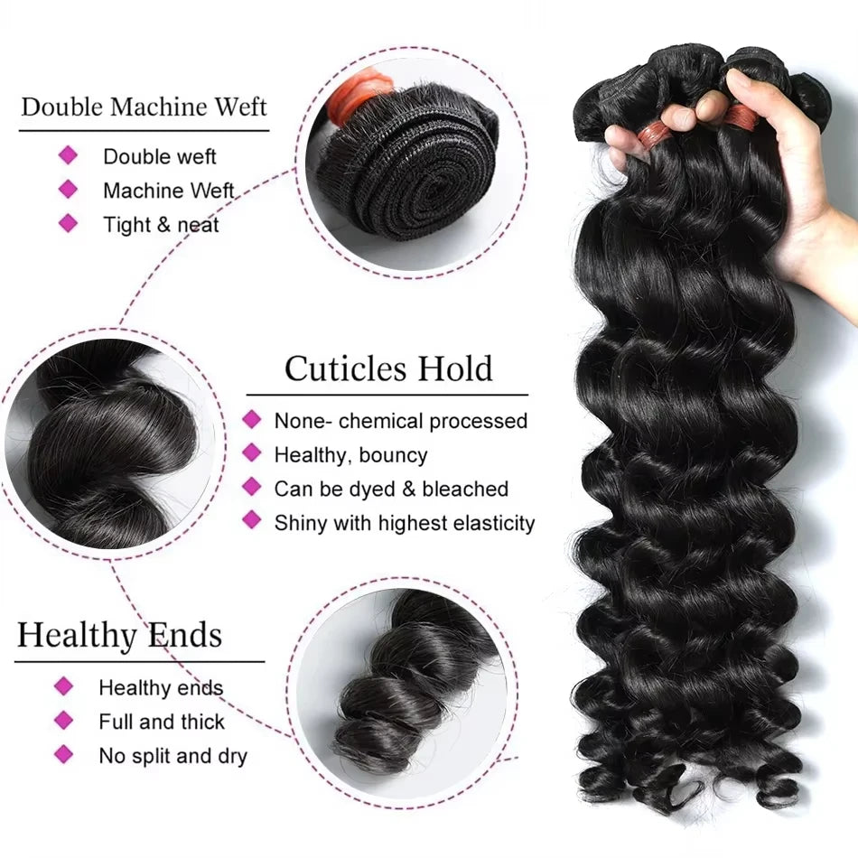 Long Deep Wave Hair Extensions