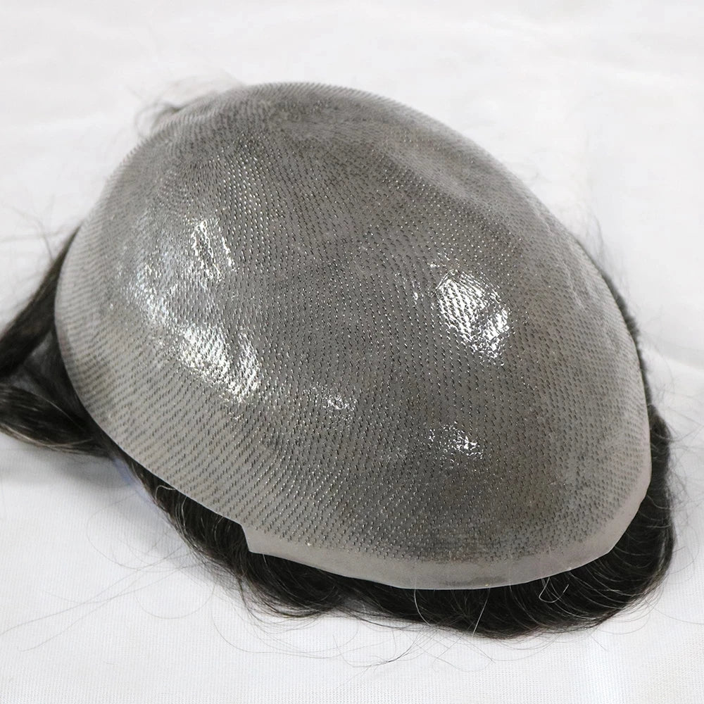 Natural Curly V Loop Hair Replacement Toupee for Women