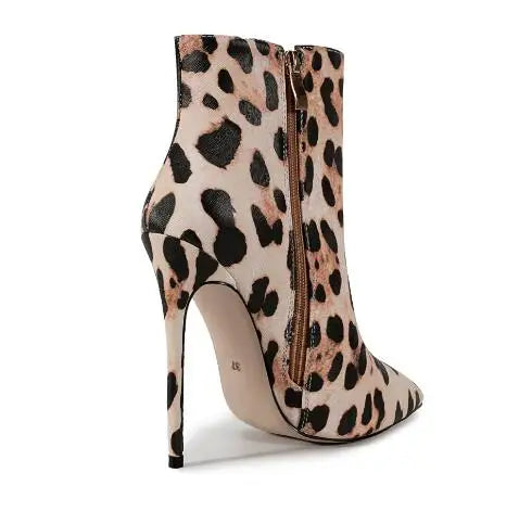 Suede Pointed Toe Stiletto Heel Ankle Boots For Women