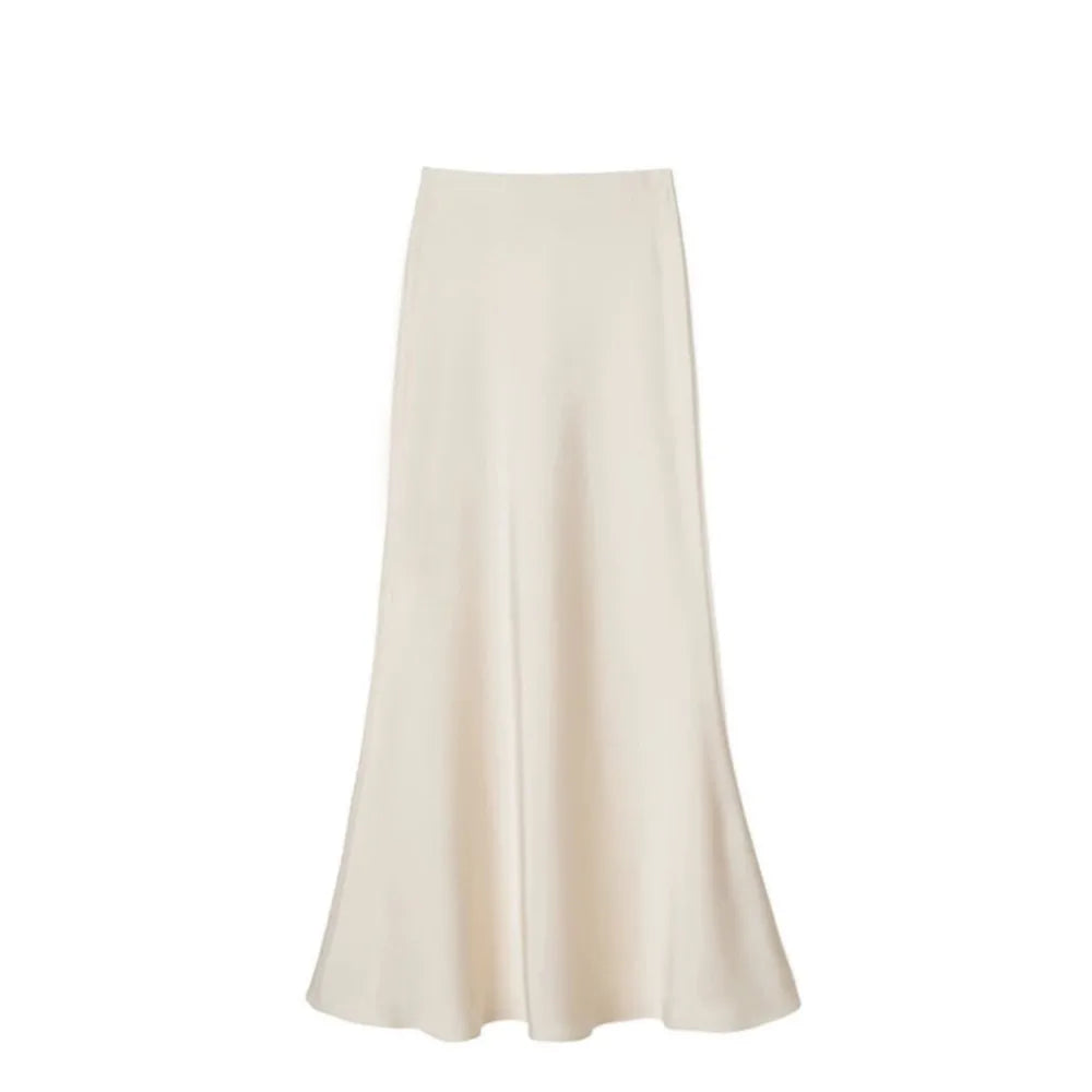 Chic Solid Color High-Waisted Fishtail Skirt for Women
