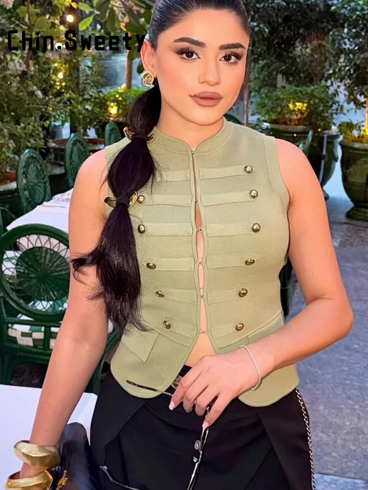 Comfortable Knitted O Neck Sleeveless Vest For Women
