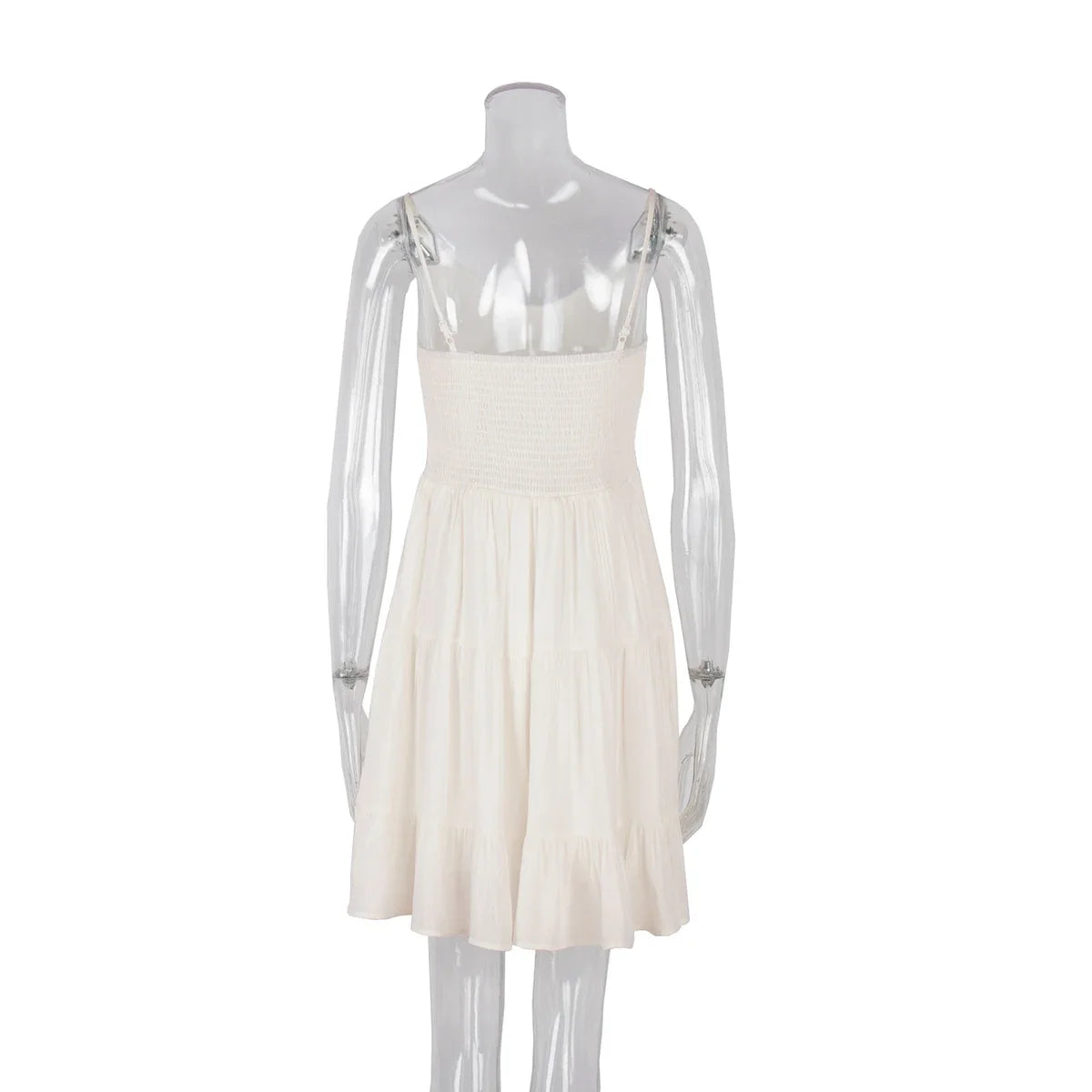 Linen Camisole Dress With Ruffle Hem