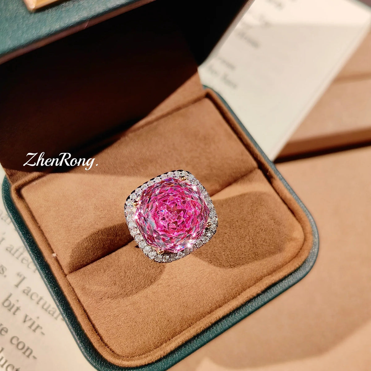 Rose Flower Zirconia Wedding Jewelry Set for Women