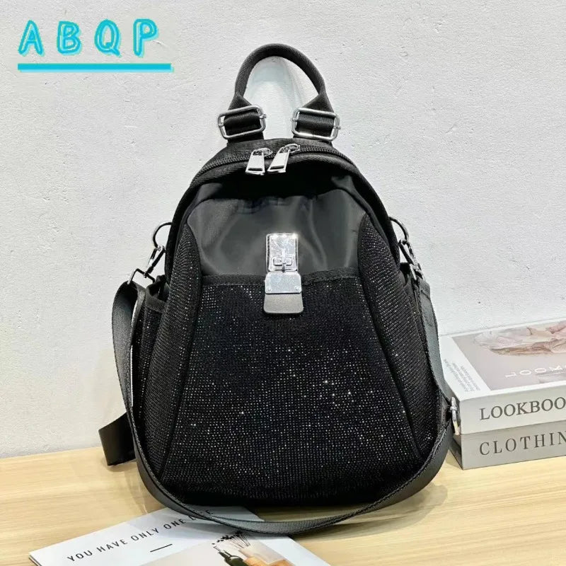 New Diamond-encrusted Backpack Fashionable Women’s Diamond-encrusted Backpack Fashionable Diamond-encrusted Shiny Backpack