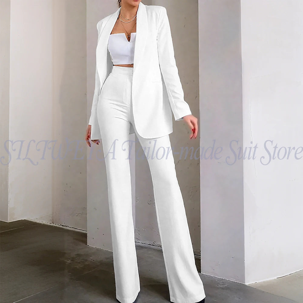 Classic Sophisticated Single Breasted Pants Set for Women