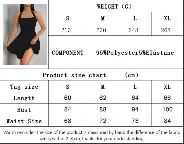 Womens Summer Sleeveless A-Line Skirt Sexy Mini Elegant Halter Neck High Waist Dress Party Club Evening Bodycon Dress 2024