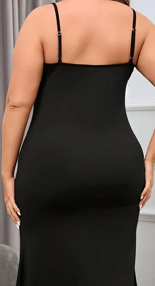 Solid Color Round Neck Knit Dress