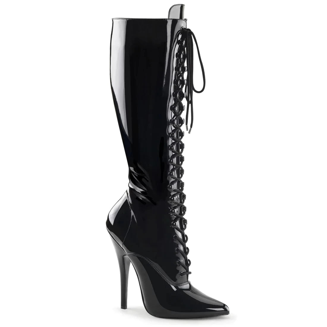 Patent Leather Stiletto Knee High Boots