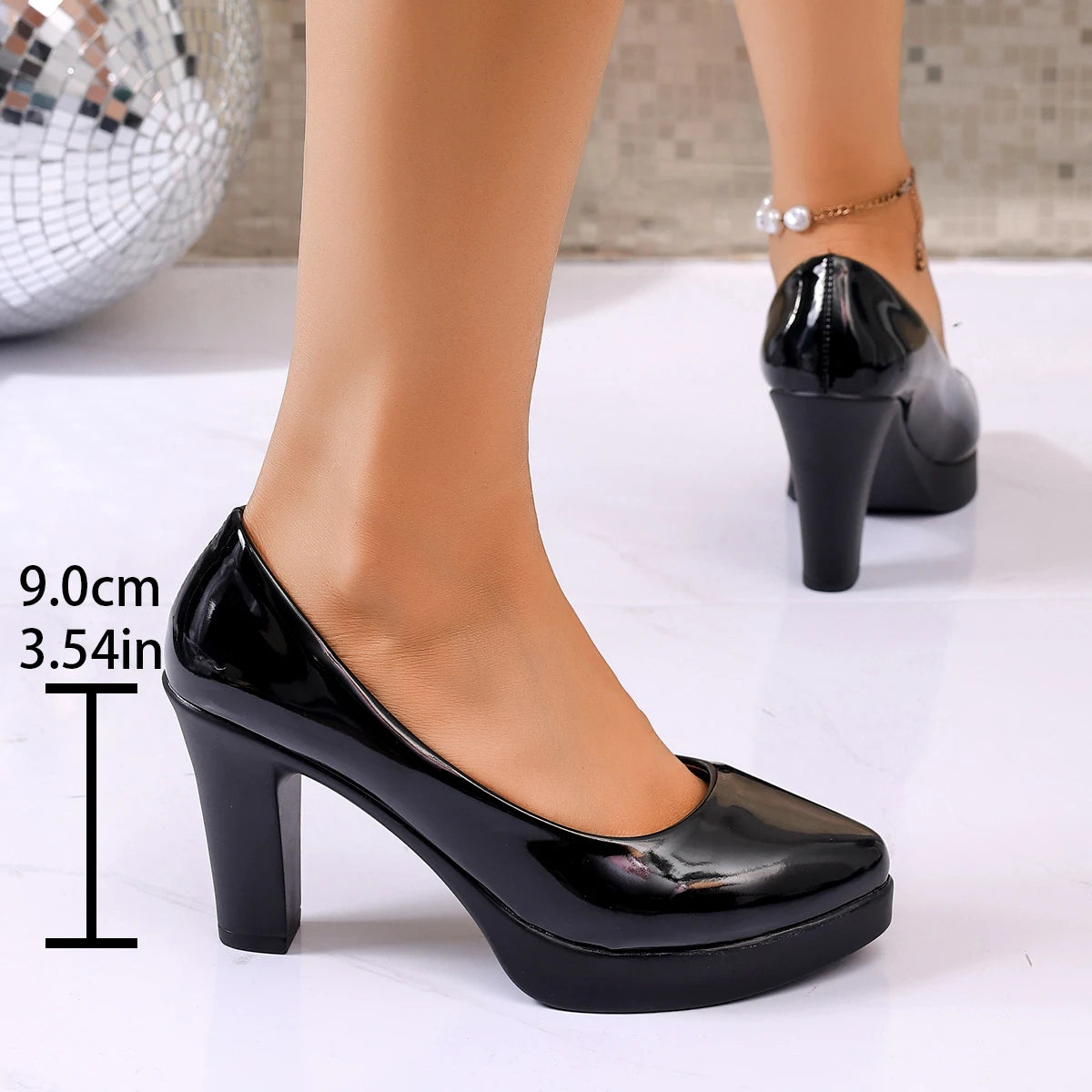 Elegant White Slip On High Heel Wedding Pumps for Women