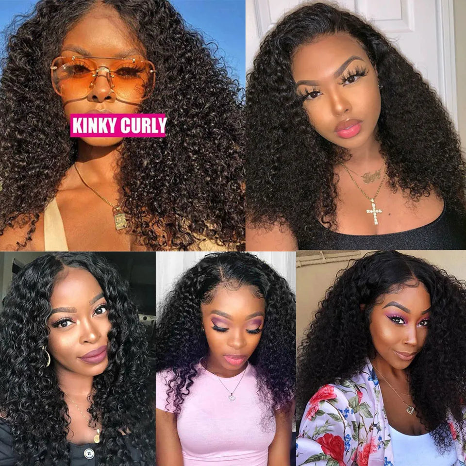 Kinky Curly Virgin Human Hair Extensions Bundles for Women