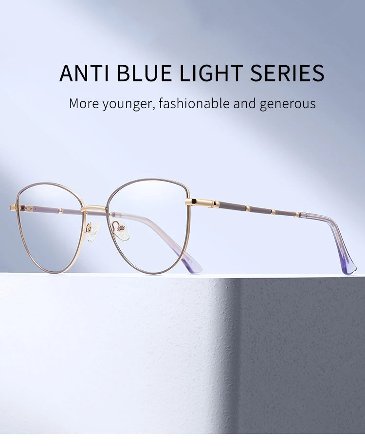 Spring Hinge Cat Eye Prescription Glasses for Women