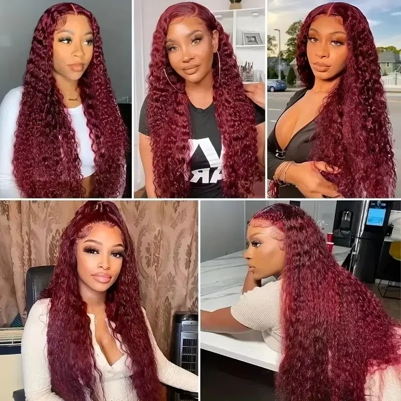 Deep Wave Brazilian Lace Front Human Hair Wig For Women