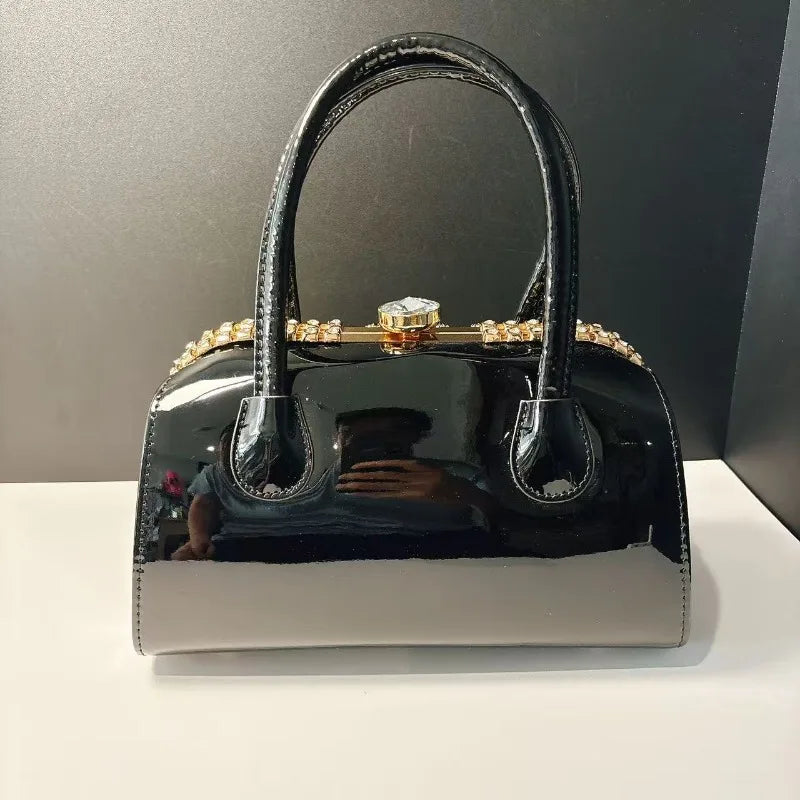 New Dinner Handbag Luxury Brand Diamond-encrusted Sparkling Dinner Party Handbag Fashion Trend Women's Shoulder Crossbody Bag
