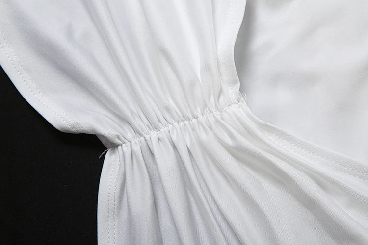 Ruched Irregular Backless Halter Tank Top for Women