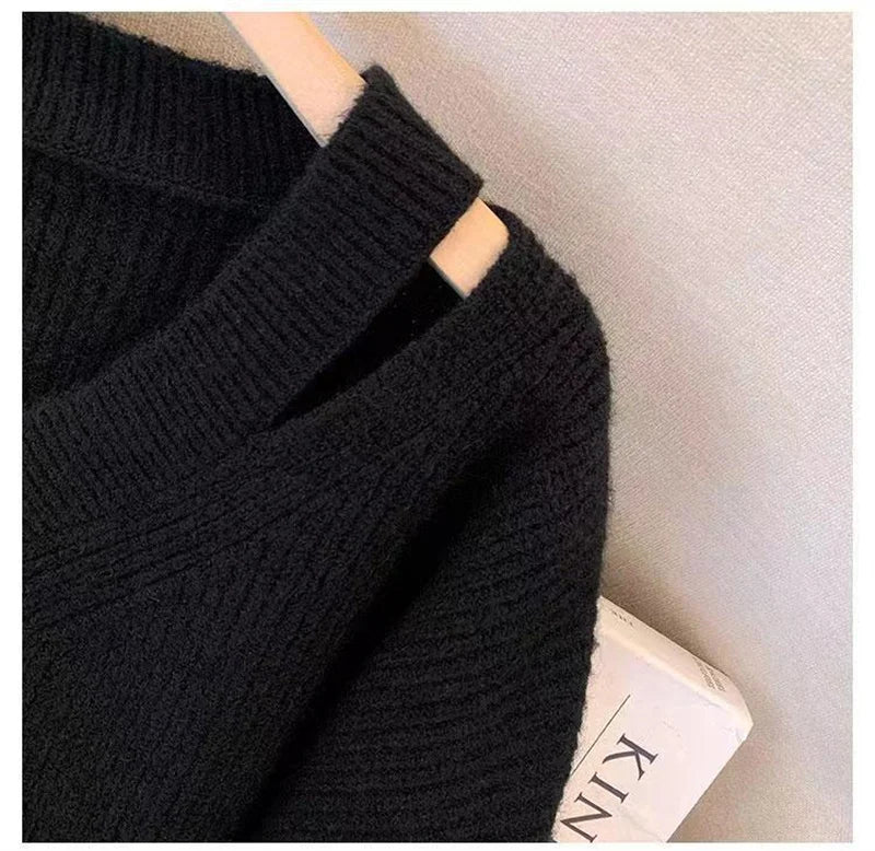 Soft V-Neck Knit Sweater
