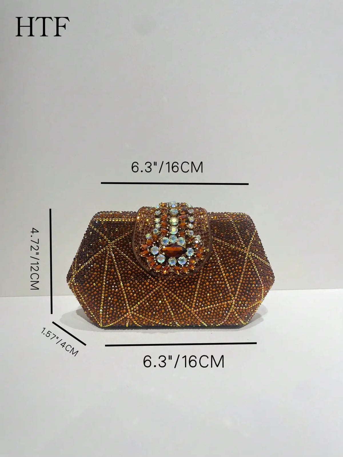 Rhinestone Clutch Shoulder Bag with Chain for Women