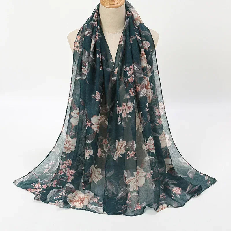 Oversized Chiffon Sun Protection Beach Wrap Scarf for Women