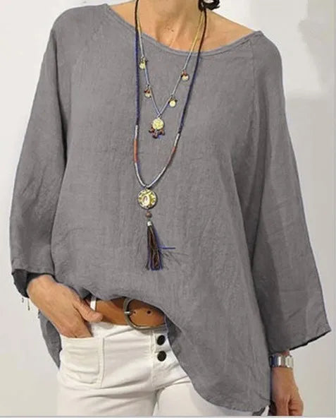 Relaxed Cotton Linen Blend Shirt