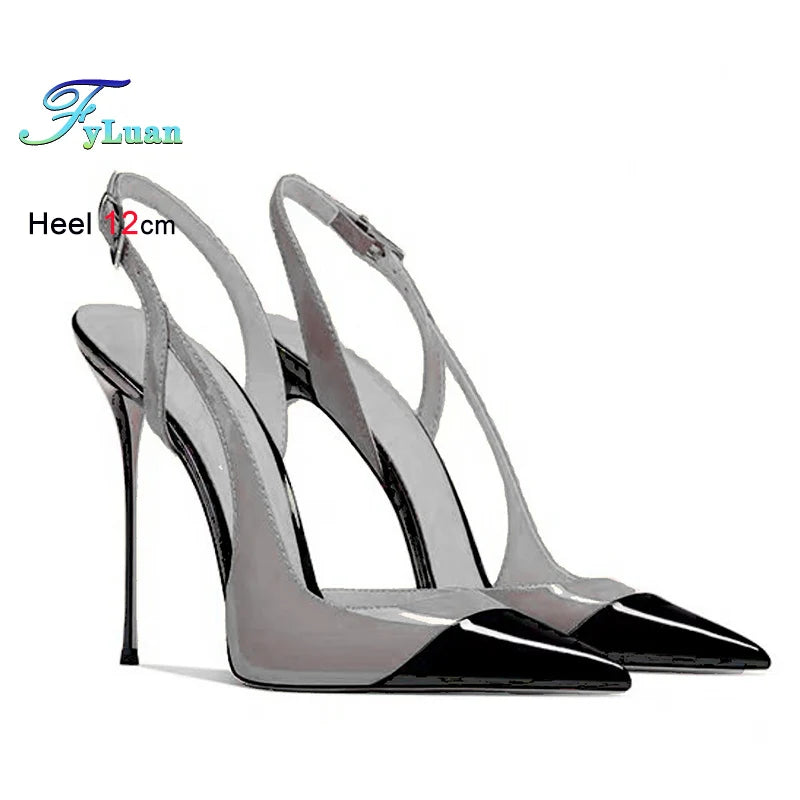 Pointed Toe High Heel Slingback Sandals for Women