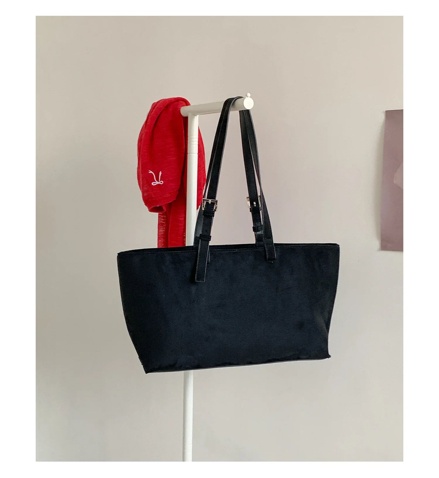 Large Capacity PU Leather Casual Soft Tote Bag for Women