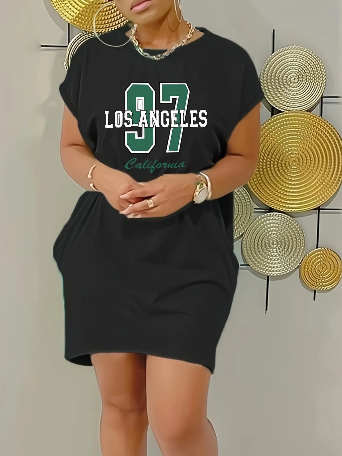 Los Angeles Graphic T-Shirt Dress