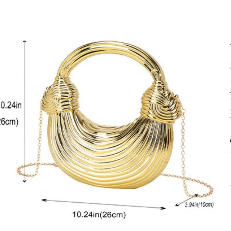 Fashion Sequined Knotted Dumpling Evening Bag for Women