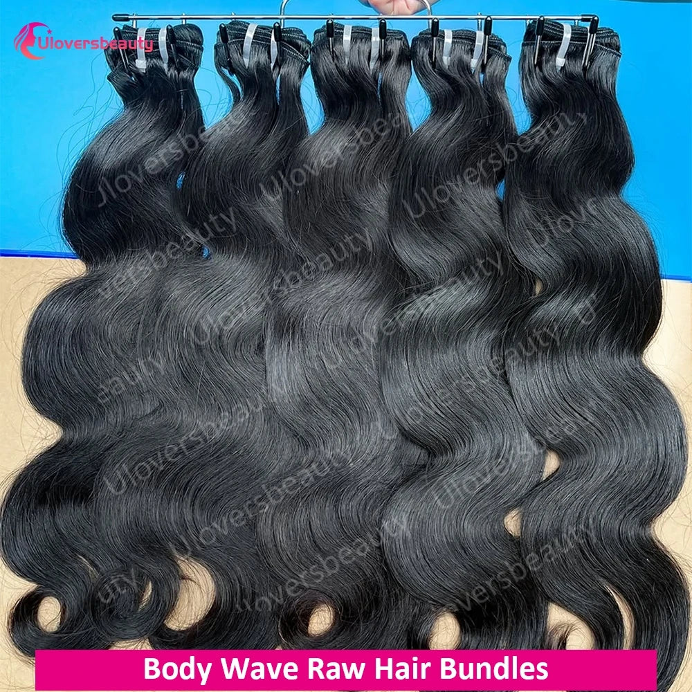 Double Drawn Body Wave Human Hair Bundles for Women