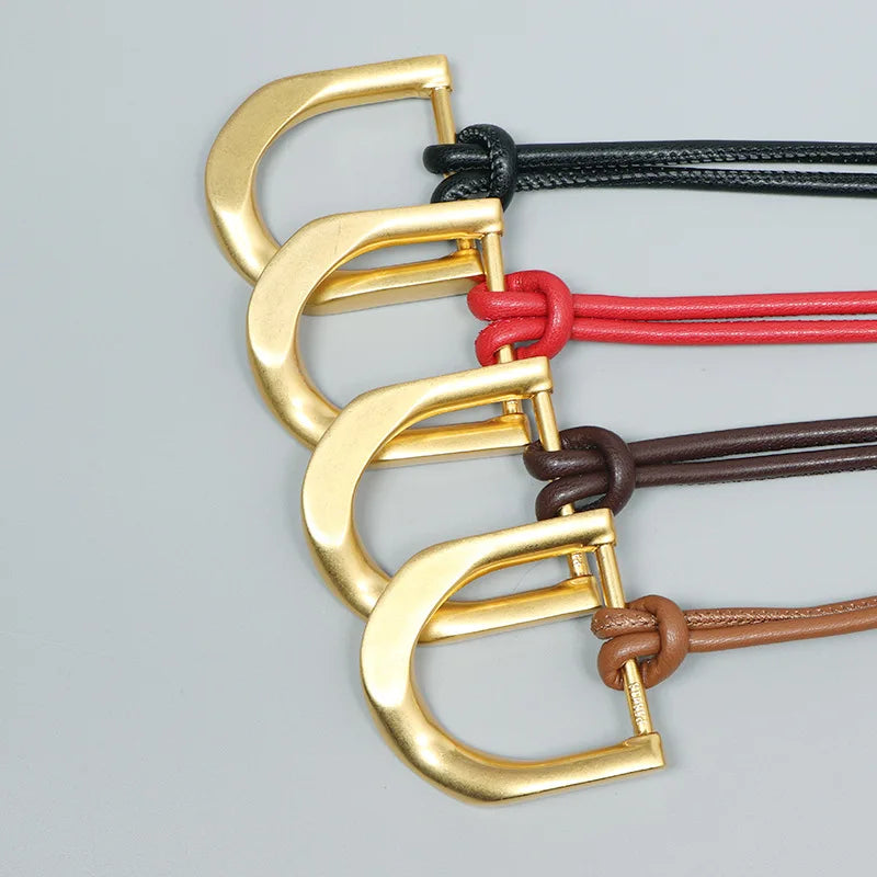 Fashion Braided Gold Knot Waist Chain Belt for Women