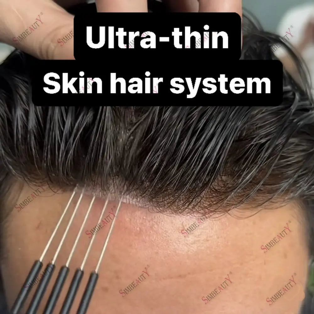Ultra Thin Natural Hair Toupee Replacement System for Women
