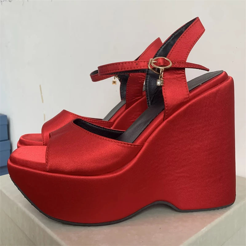 Open Toe Platform Wedge Sandals