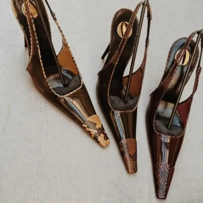 Diamond Strap Stiletto High Heel Sandals for Women