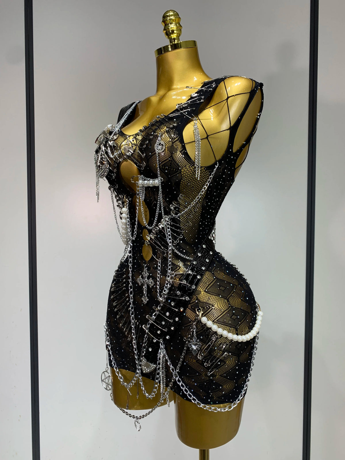 Chain Detail Mini Dress