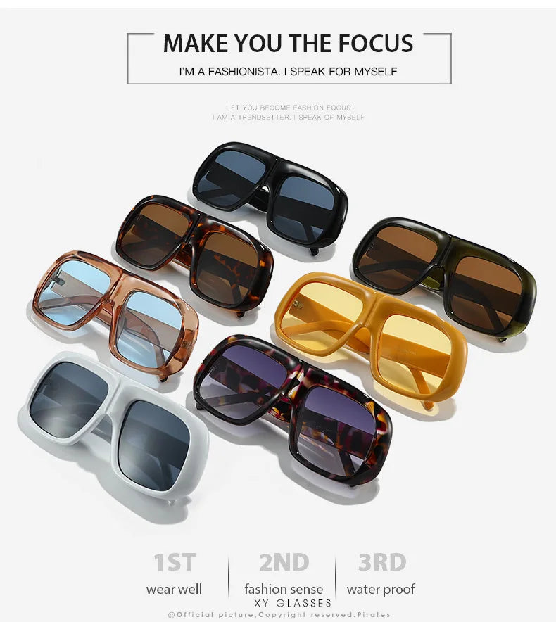 Oversized Square Gradient Sunglasses