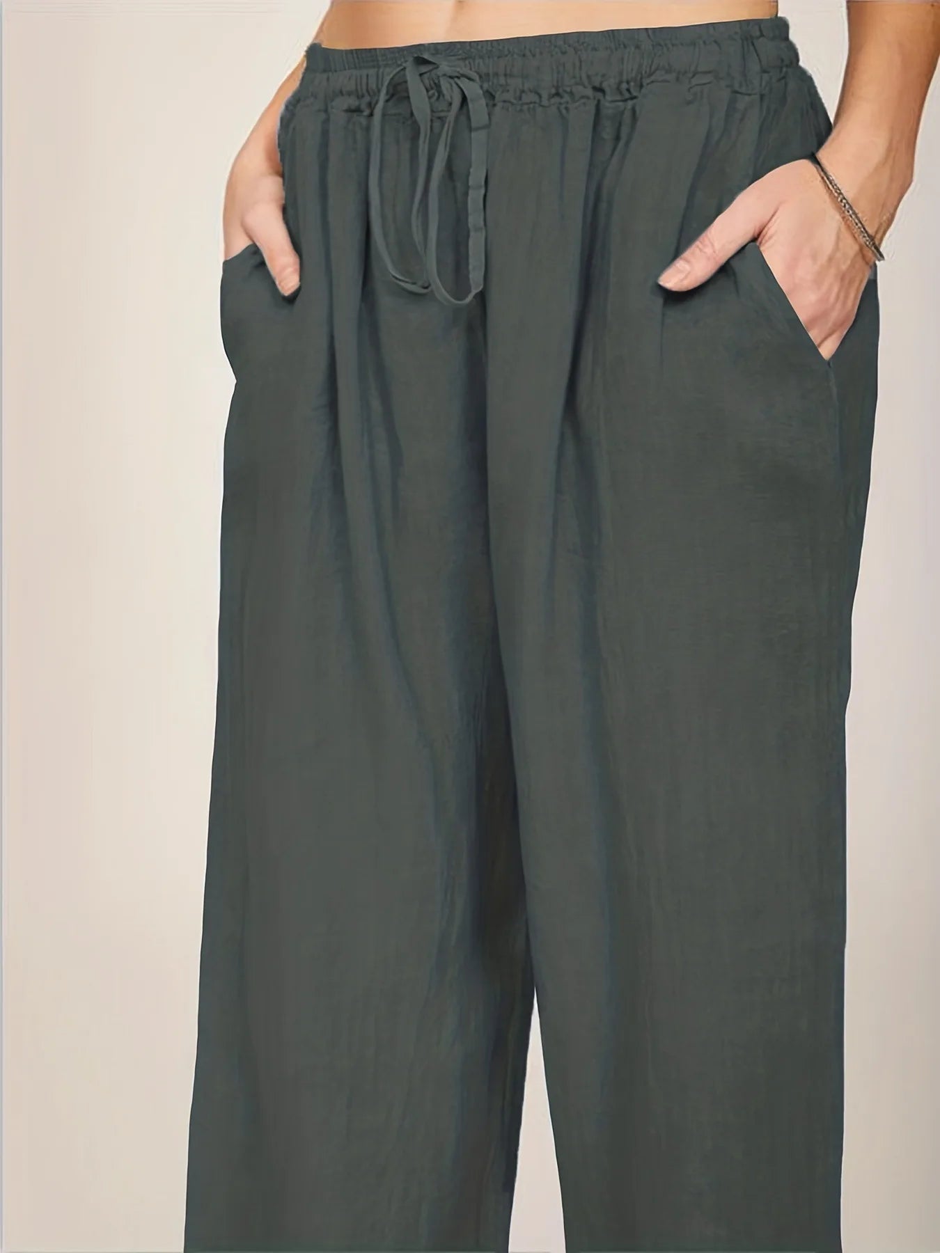plus Size Women's Loose Cotton Linen Casual Pants 2026 New Style European And American Loose Fit Trousers for Women
