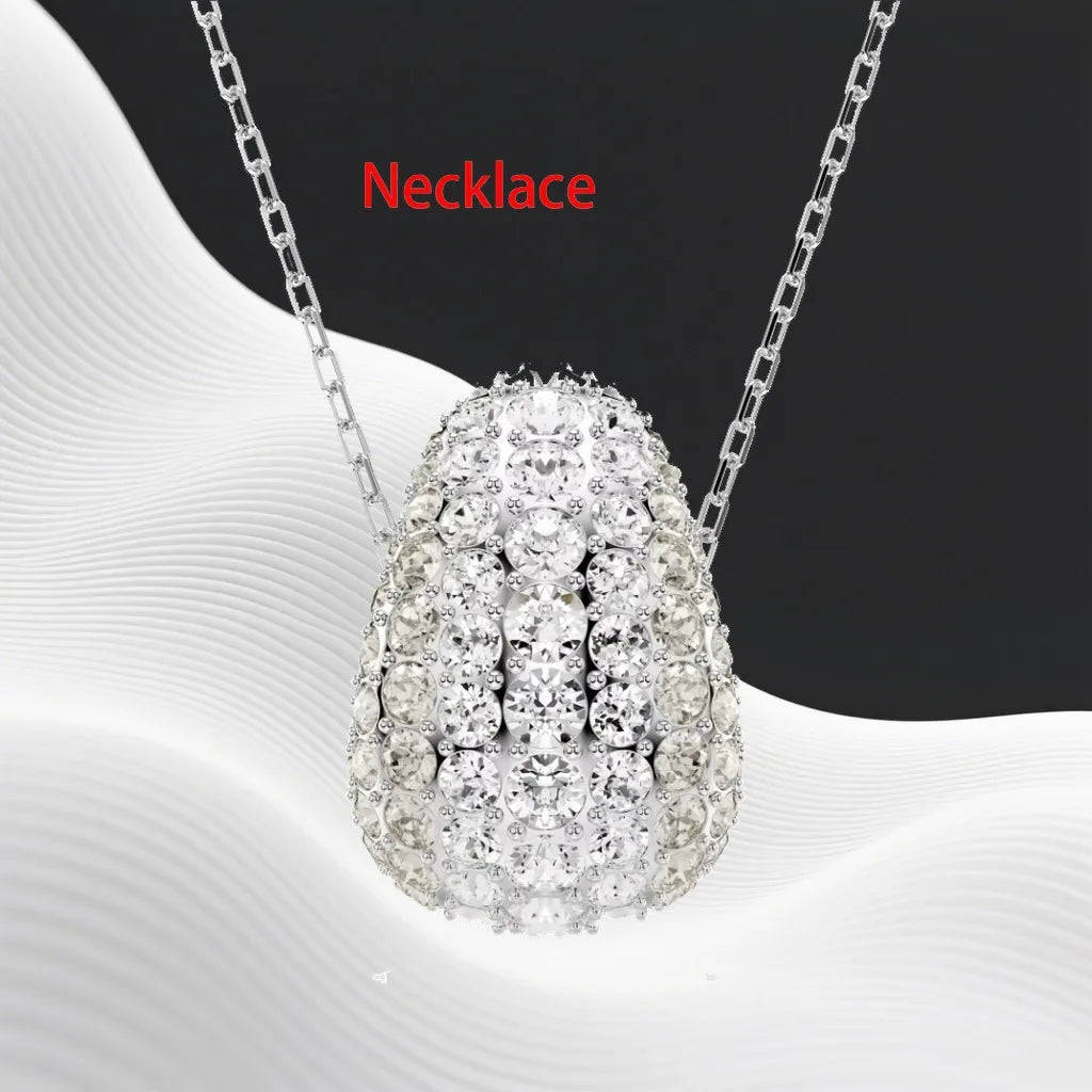 Crystal Necklace And Earrings Set