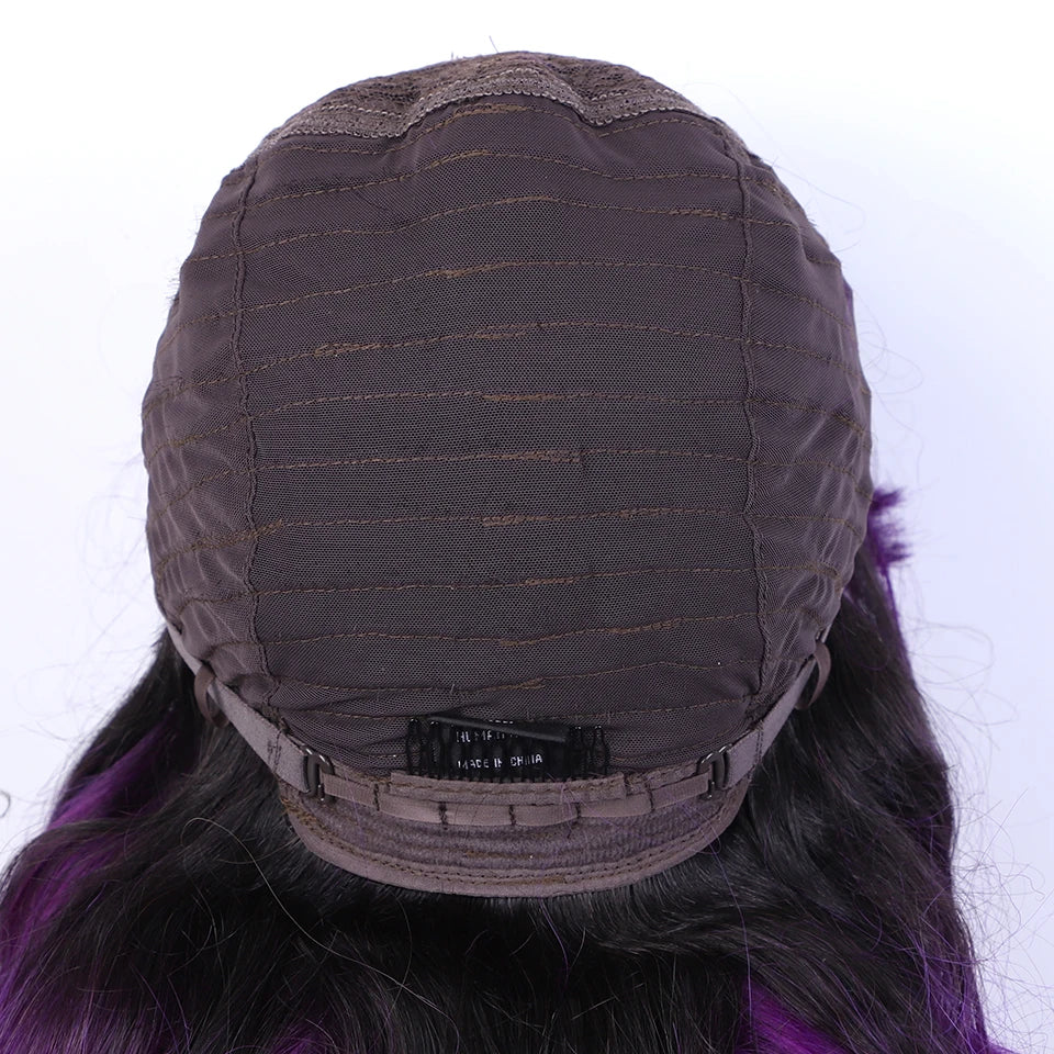 Long Body Wave Human Hair Wig With Bangs for Women