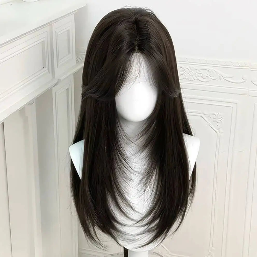 Elegant Straight Silk Base Lace Front Wig For Women