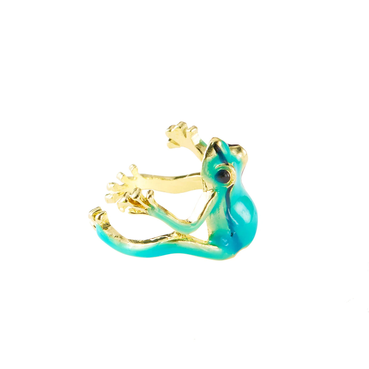 Adjustable Green Tree Frog Ring
