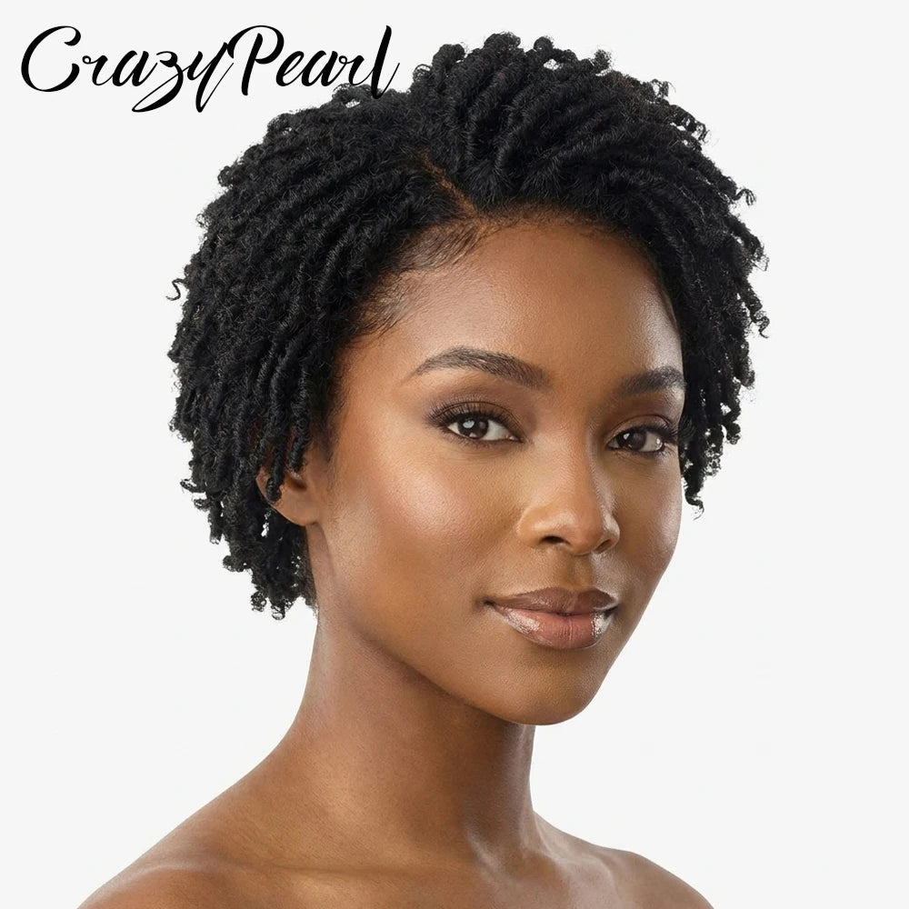 Short Pixie Cut Dreadlocks Lace Front Wig for Women