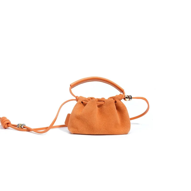 Cloud Pleated Mini Drawstring Bag