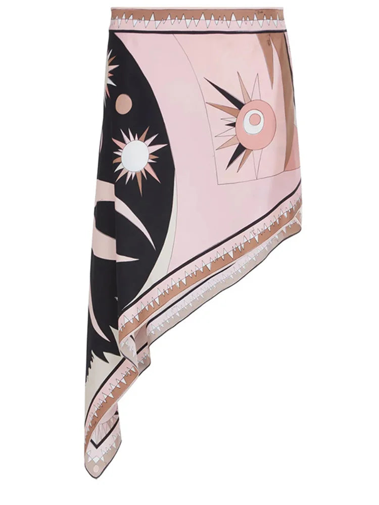 Geometric Print Top pant suits Women two pieces set round neck long sleeve Blouse loose pant Vacation Beach vacation pant outfit