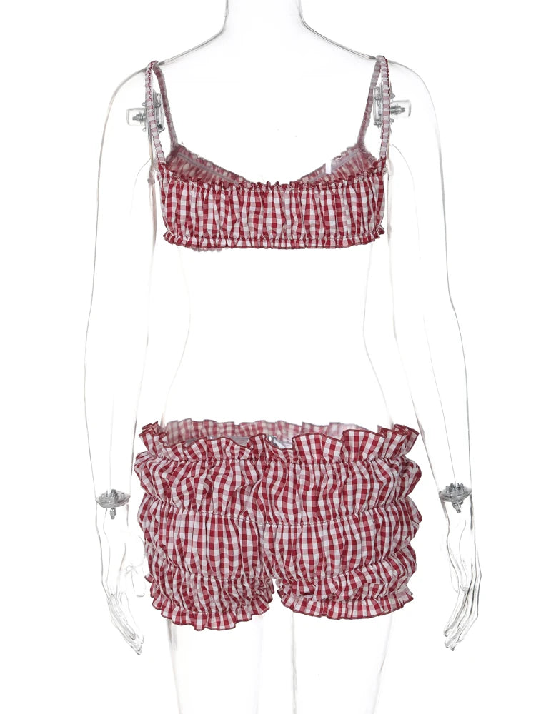 Striped Two-Piece Camisole Set Beachwear for Women