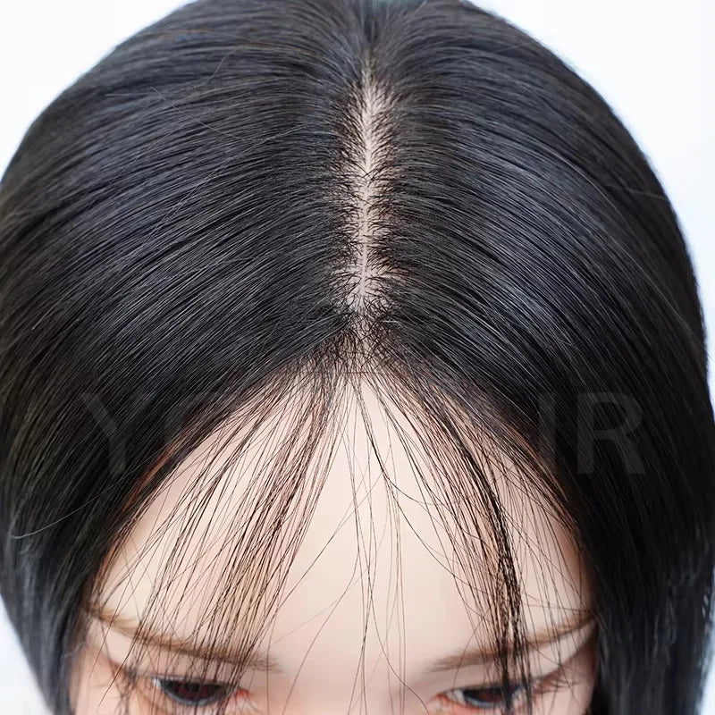 Silk Base Glueless Straight Human Hair Wig For Women