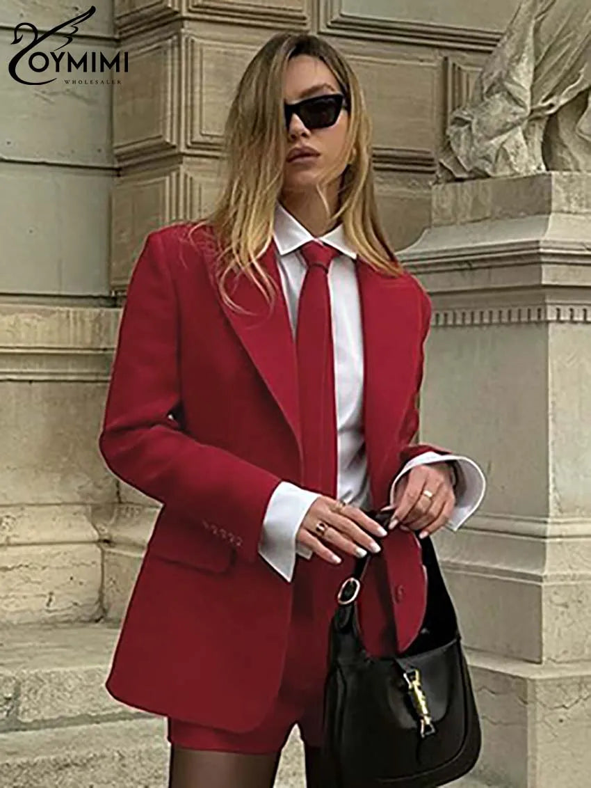 Bold Red Pockets Two Piece Set