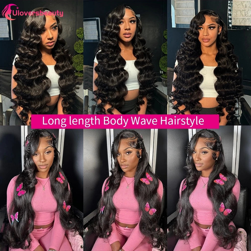 Natural Black Body Wave Human Hair Bundles for Women