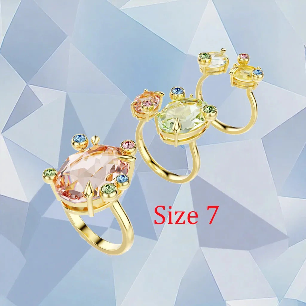 Gold Plated Zirconia Crystal Pendant Set for Women