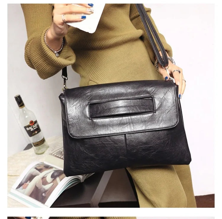 Elegant PU Leather Crossbody Envelope Clutch Bag for Women