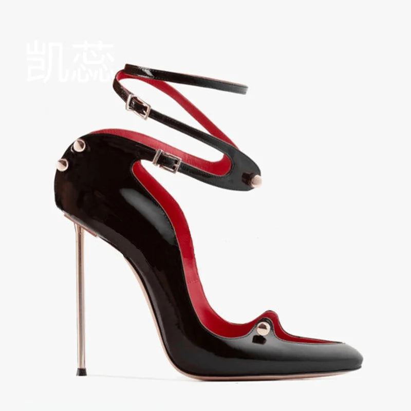 Crystal Embellished Metal Decoration Pumps for Women