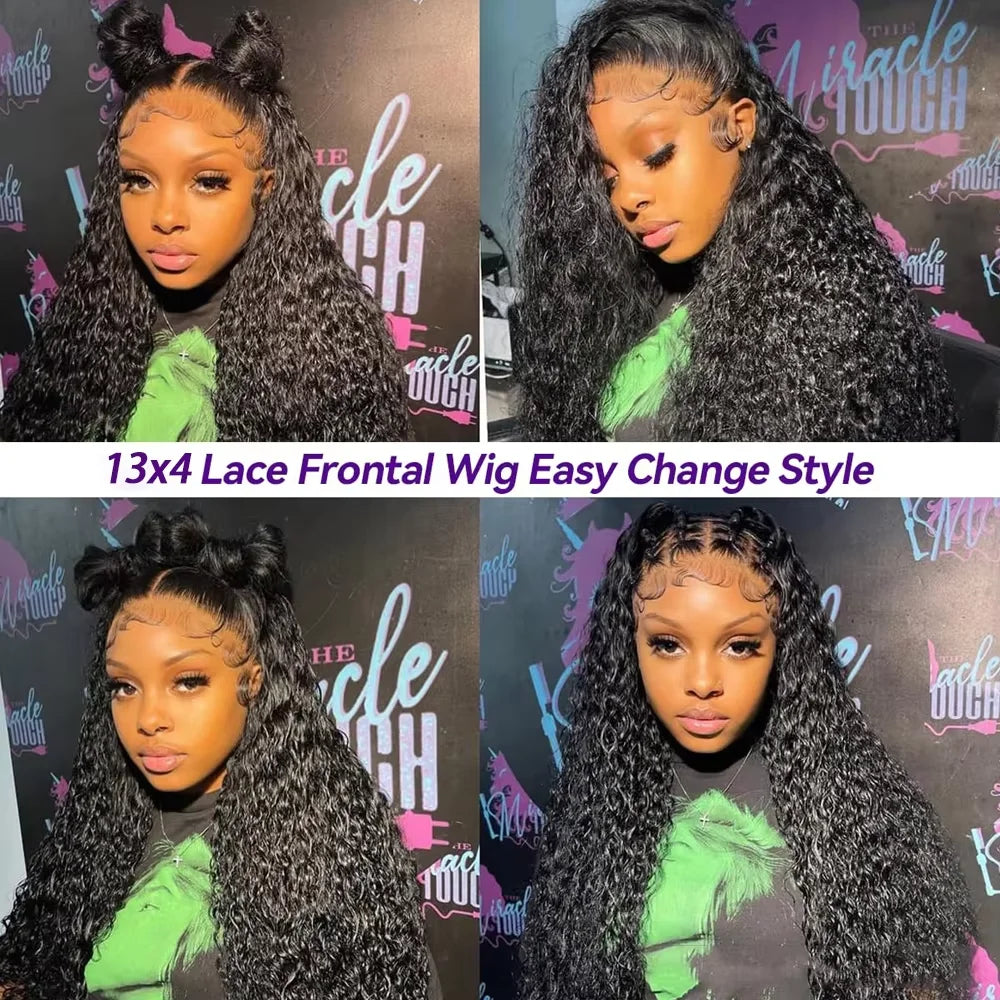 Pre Plucked Deep Wave Brazilian Human Hair Wig For Women
